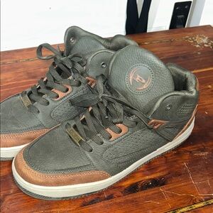 Phat Farm Men's High-Top Sneakers - Olive and Tan